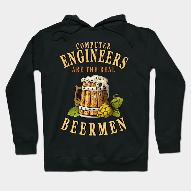 Computer Engineers Are The Real Beermen Beer Drinker Hoodie by jeric020290